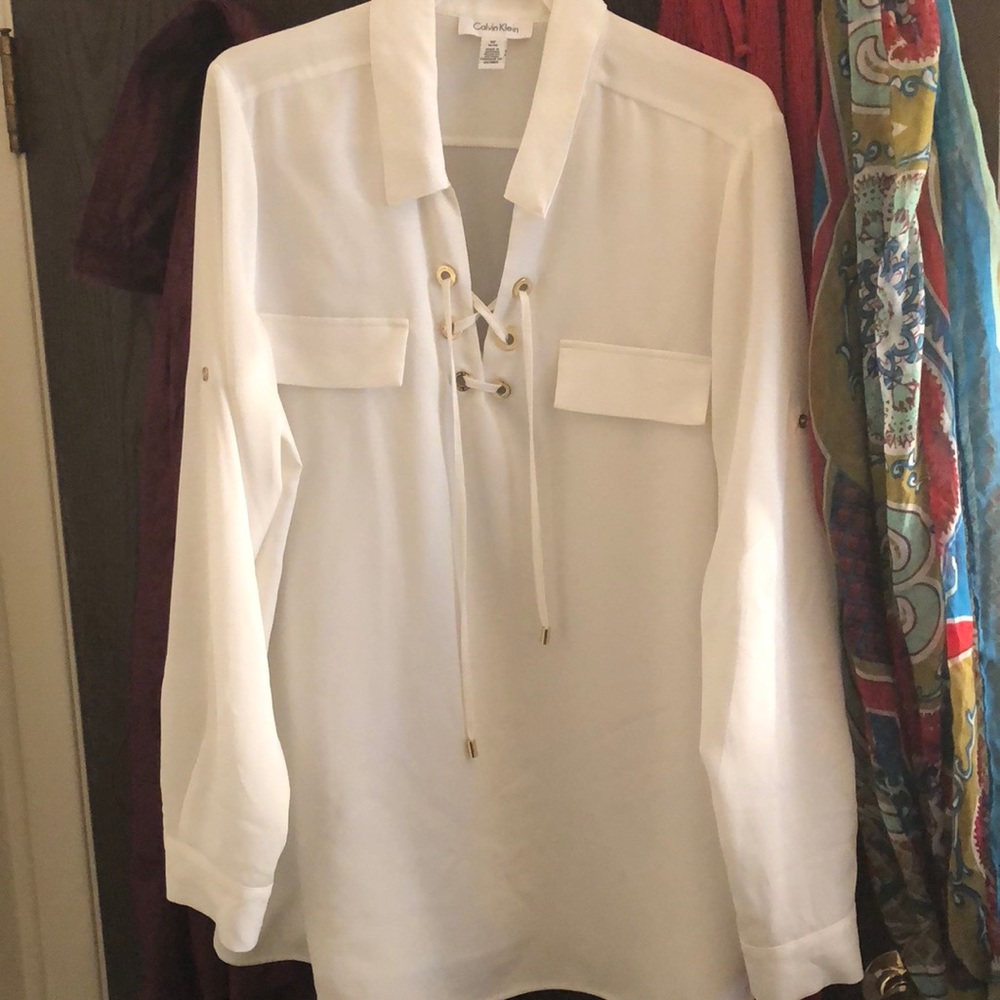 Calvin Klein lace up top